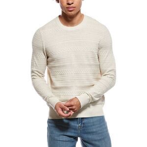 J.Mclaughlin Mens  Guernsey Sweater, Brown
